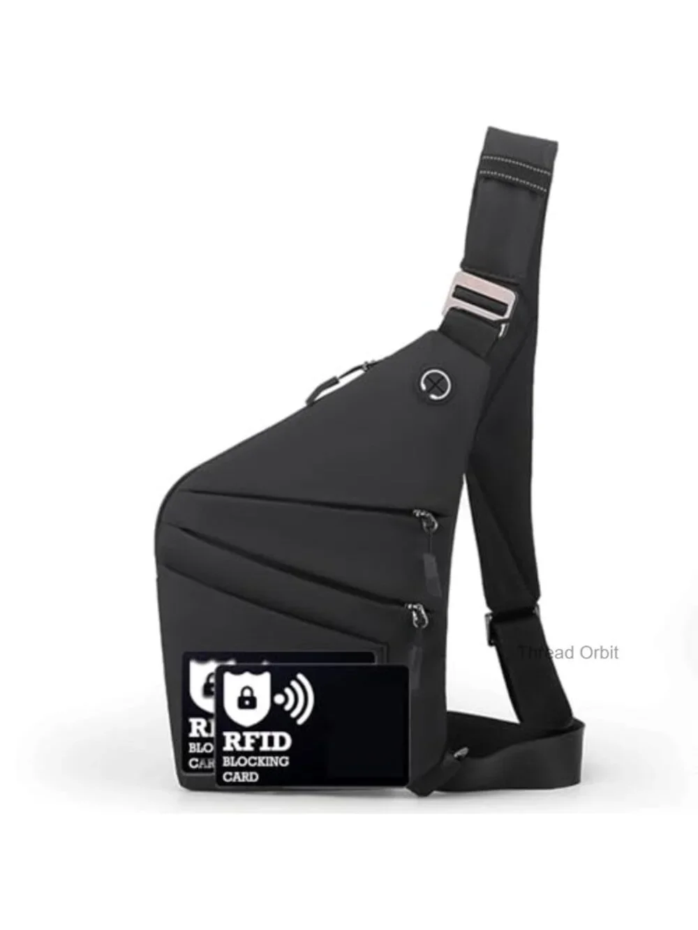 Anti Theft Crossbody Bag Multi Pocket Nylon RFID Travel Sling